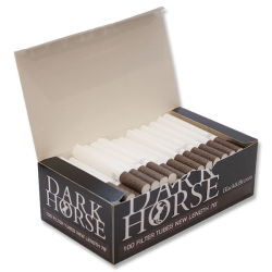 DARK HORSE 78mm Black&Brown 100 Cigarette Filter Tubes